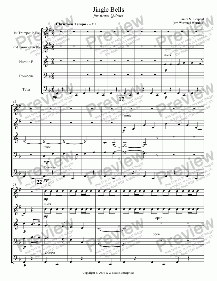 brass quintet christmas music pdf